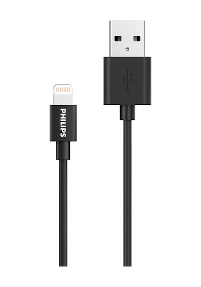 Philips DLC3104V USB-A - Lightining Şarj ve Data Kablosu 1.2 M Siyah