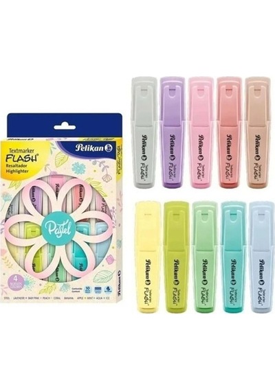 Signal Textmarker 10'lu Pastel Renkler Set Standart