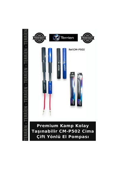 Premium Kamp Kolay Taşınabilir Cm-p502 Cima Çift Yönlü El Pompası Çok Renkli