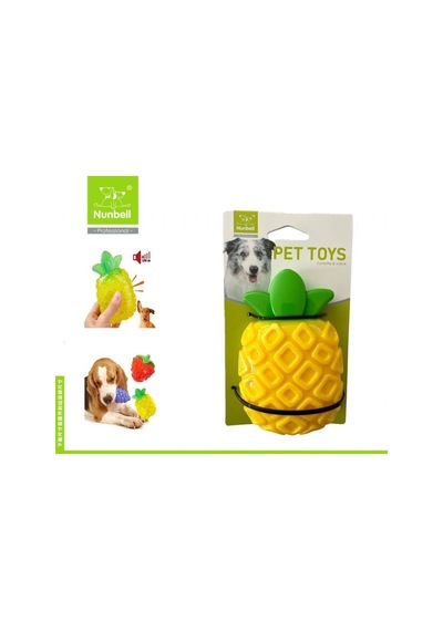 Nunbell Aromalı Ve Sesli Ananas Köpek Oyuncağı