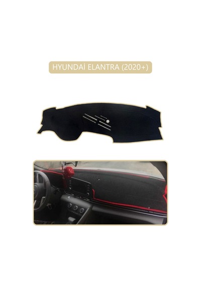 Hyundai Elantra 2020+torpido Koruma Halısı Bej Kenar