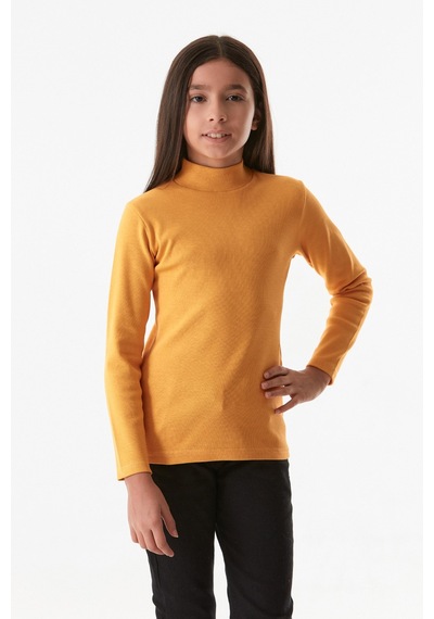 Basic Dik Yaka Kız Çocuk Body 25kcck2367206915-1-hardal Hardal