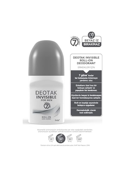 Invisible Erkek7 Güne Kadar Etkili Roll-on Deodorant 35 Ml