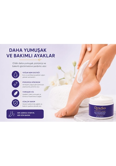 Dermaura Urealı Yoğun Nemlendirici Ayak Ve Topuk Bakım Kremi 100 Ml