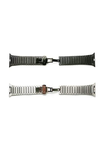 Apple İle Uyumlu Watch 42mm 44mm 45mm 49mm 1/2/3/4/5/6/se/se2/7/8/9/ultra 1/2 Baklalı Metal Kordon Çok Renkli