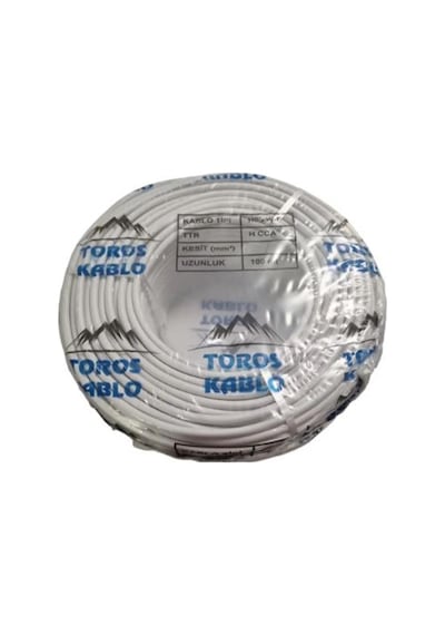 Toros Sinyal Kablosu 2x2,5 Cca Beyaz Top-100 Mt