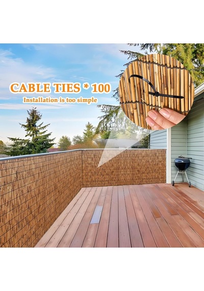 Bambu Dış Mekan İçin Gizlilik Çitleri, 50 160 Cm Yüksekliğinde, Dekoratif Perde, Bambu, Veranda, Balkon, Bahç