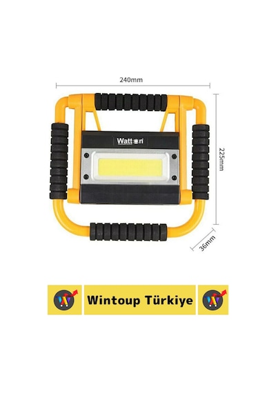 Uzun Ömürlü Kamp Avcı Deprem 3 Modlu 360 Derece Döner Şarjlı Beyaz Işık 1300 Lümen Led Aydınlatma