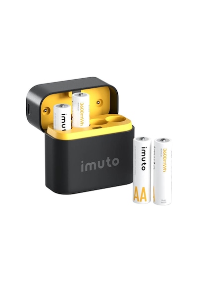 Imuto 3600mwh Aa Şarj Edilebilir Lityum Pil Seti 4 Lü Hızlı Şarj Cihazı