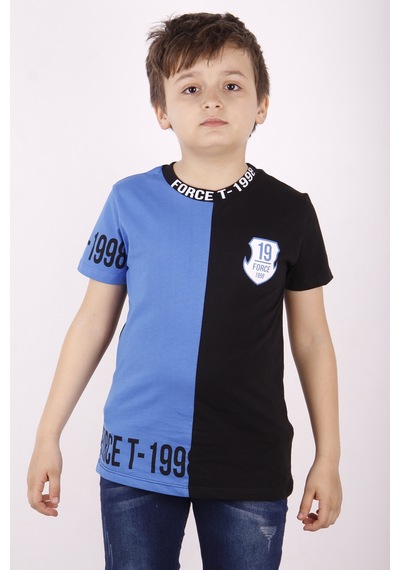 Toontoy Kids Toontoy Erkek Çocuk Force Baskılı Parçalı Tişört Saks