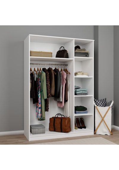 Loren 3 Kapaklı, 6 Raf Bölmeli, Askılıklı Geniş Elbise Dolabı, Gardırop, Beyaz 190 135 Beyaz Loren 3 Kapaklı, 6 Raf Bölmeli, Askılıklı Geniş Elbise Dolabı, Gardırop, Beyaz 190 135 Beyaz