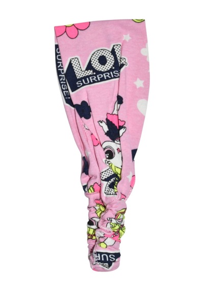 Lastikli Paraşüt Bandana Desenli Pembe