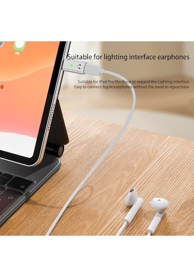 Type C To Lightning Kulaklık Dönüştürücü İpad Yuva Çevirici Müzik Dinleme Arama Otgkl