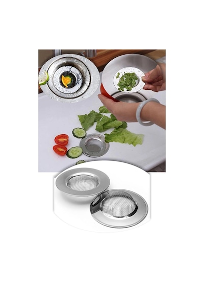 Paslanmaz Çelik Lavabo Süzgeci Evye 7,5 Cm Açık Gri