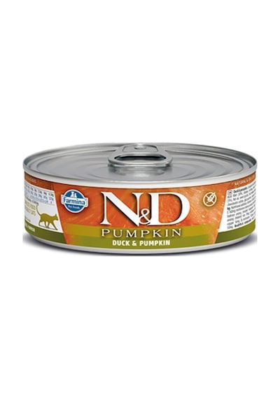 N&D Tahılsız Ördek Etli ve Balkabaklı Konserve Yetişkin Kedi Maması 80 G