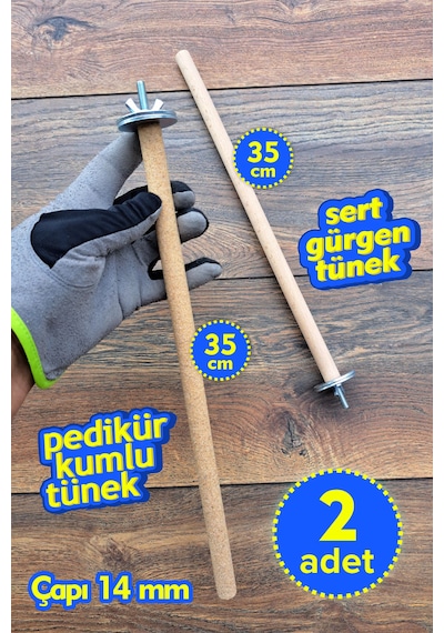 Venty 2'li Doğal ve Pedikür Tünek 35 cm / Ø 14 mm Sultan, Kakariki, Muhabbet, Forpus, Sevda, Cennet
