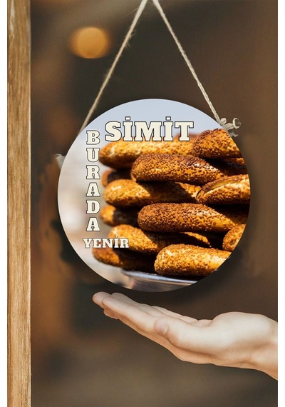 Simit Dükkanı Için Duvar, Kapı, Çift Taraflı Askılı Pano Karşılama Tabelası, Pastane Fırın Süs Dekor