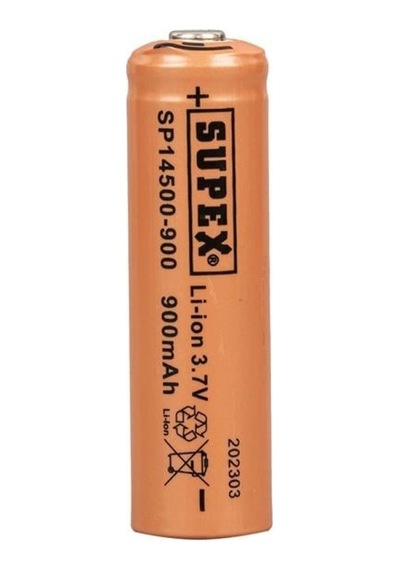 Supex Lityum Ion 3.7v 900mah Şarj Edilebilir Başlıklı Pil Sp14500-900s
