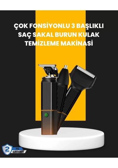 Usb-c Şarjlı 3 İn 1 Erkek Bakım Cihazı Sessiz Motorlu Saç Ve Sakal Kesme Makinesi Diğer