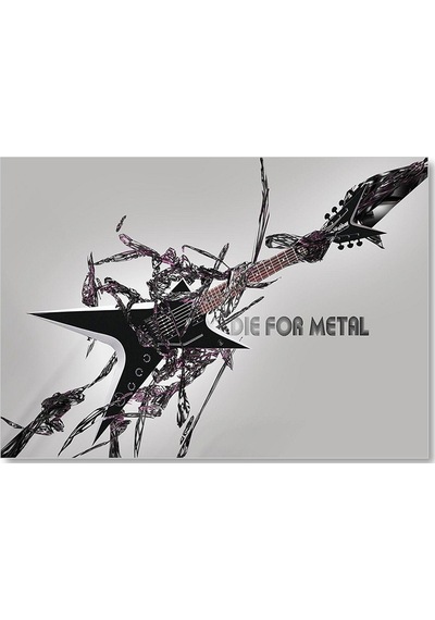 Cakasepetim Die For Metal Elektrogitar Ahşap Mdf Tablo