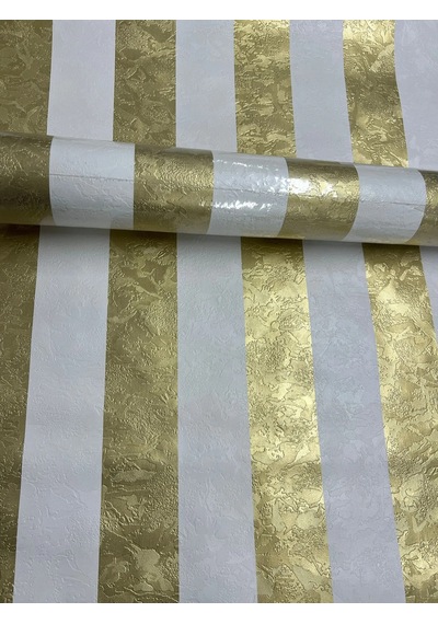 Gold Çizgili Duvar Kağıdı 12411 Çok Renkli