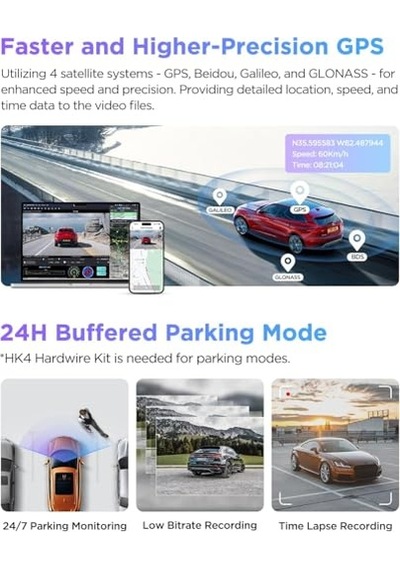 Pro 4k Hdr Starvis 2 Sensörlü Wi-fi S'li Araç Kamerası Diğer