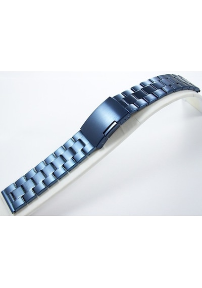 20Mm Lacivert Metal Saat Kordonu Çelik Kolçak 1Kalite Metal Kayış