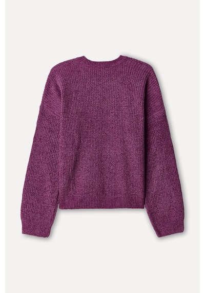 Mudo Kadın Kadın Pembe Loose Fit Bisiklet Yaka Kazak 1271719 Gülkurusu