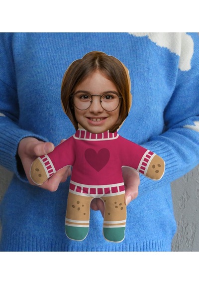 Bk Gift Kişiye Özel Fotoğraflı Kurabiye Adam Kostümlü Kız Çocuk Bebek Yastık-3