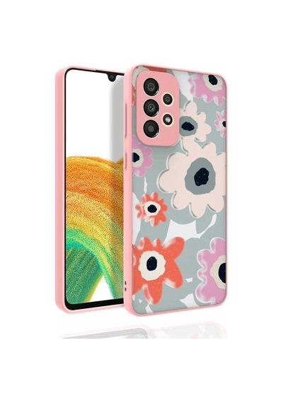 Galaxy A33 5g Kılıf Desenli Kamera Korumalı Parlak Zore Nora Kapak NO5