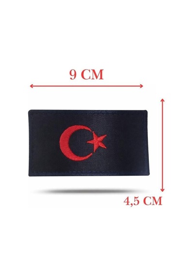 Terrien Delux Serisi Nisani Parçası Nisan Single Sword Bayrak Nakış - Peç 10 Cm X 4,5 Cm Çok Renkli