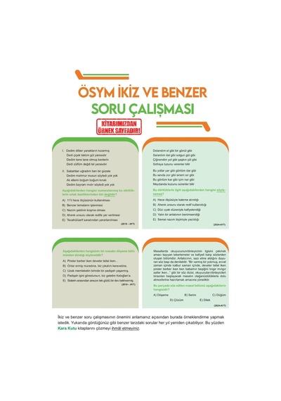 2027 YKS-AYT Türk Dili ve Edebiyatı-Sosyal Bilimler 1 ÖSYM Çıkmış Soru Bankası Konu Konu Son 9 Yıl