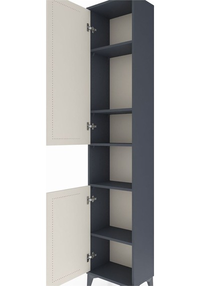 Arges Dolap 5 Raflı 2 Kapaklı 44x30x221 Antrasit-aytaşı Antrasit