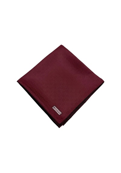 Vakko Jakarlı İpek Eşarp - Helezon Monogram - Bordo