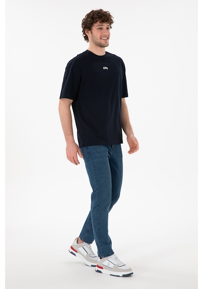 U.S. Polo Assn. Erkek Comfort Fit Bisiklet Yaka Lacivert Tişört 50306017-VR033