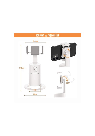 NPO PHPRO-P Şarjlı Yapay Zeka Destekli Canlı Yayın Telefon Gimbal