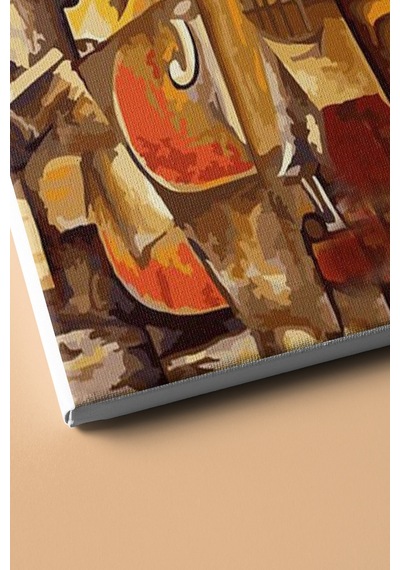 Webstyle Sayılarla Boyama Seti Kasnaklı Keman Ve Üzümler 50 X 65 Cm