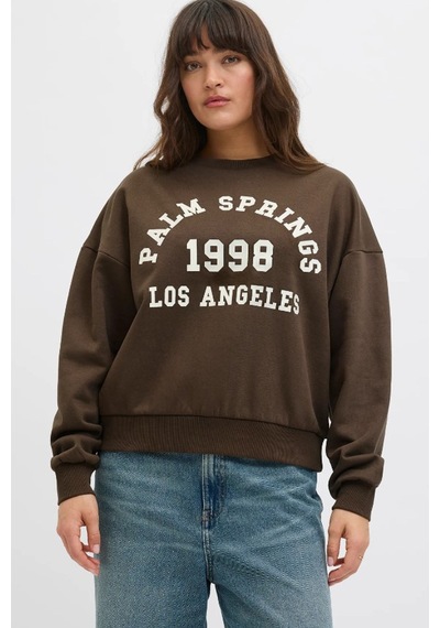 Jack & Jones Jxmerle Kadın Sweatshirt Kahverengi