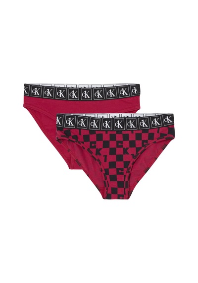 Calvin Klein 2pk Bıkını Kadın Kırmızı Bkini Külot Set Pembe