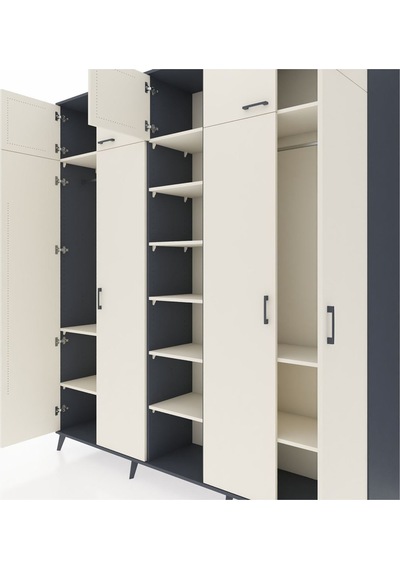 Hyperion Dolap 12 Raflı 9 Kapaklı 2 Askılı 220x44x243 Antrasit-aytaşı/aytaşı Aytası/aytası Hyperion Dolap 12 Raflı 9 Kapaklı 2 Askılı 220x44x243 Antrasit-aytaşı/aytaşı Aytası/aytası