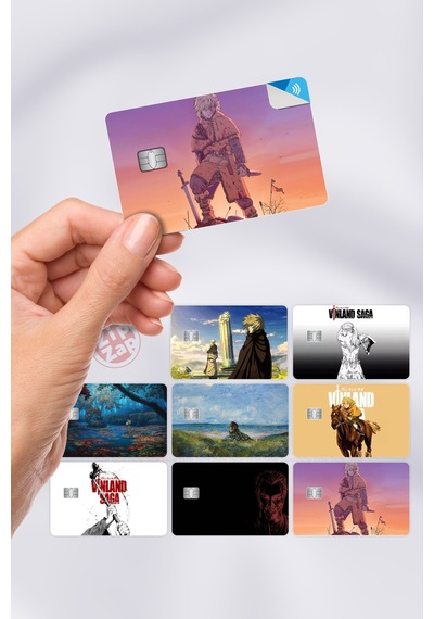 Vinland Saga Kart Kaplama Sticker 8 Adet Çok Renkli