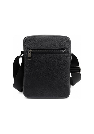 Alphaclub Bag Erkek Mat Siyah Hakiki Deri Postacı El Ve Omuz Çantası Orta Boy