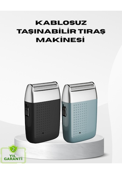 Kablosuz Şarjlı Sakal Tıraş Makinesi Kuru Kullanım, Uzun Pil Ömrü