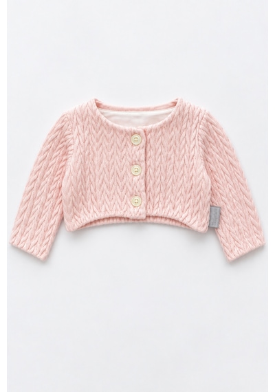 Kız Bebek Örme Bolero 15619 Pudra