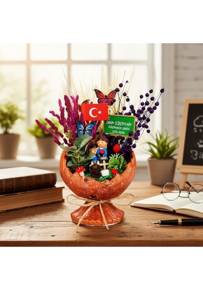 Küçük Kırık Yumurta Teraryum - Öğretmenler Günü Hediyesi