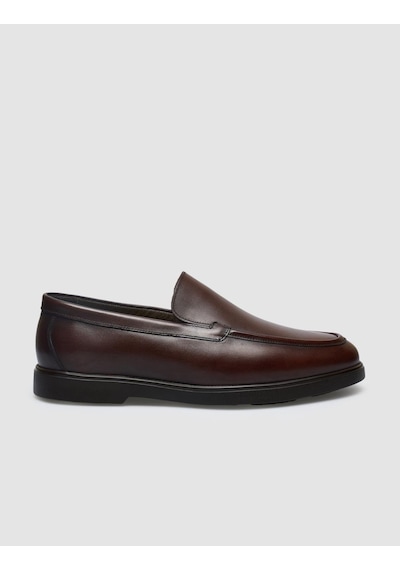 Cabani %100 Hakiki Deri Kahverengi Erkek Loafer Kahverengi