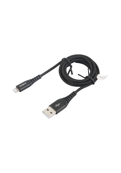 Omars MFI Sertifikalı USB to Lightning Apple Uyumlu iPhone / iPad Hızlı Şarj ve Data Kablosu 1 Metre Siyah