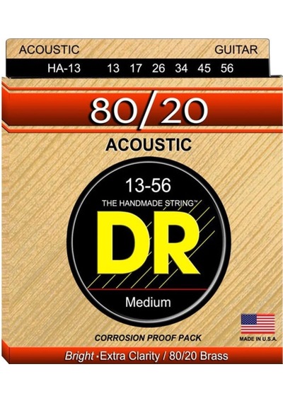 Dr Ha-13 Hi-beam 80/20 Akustik Gitar Teli Medium 13-56