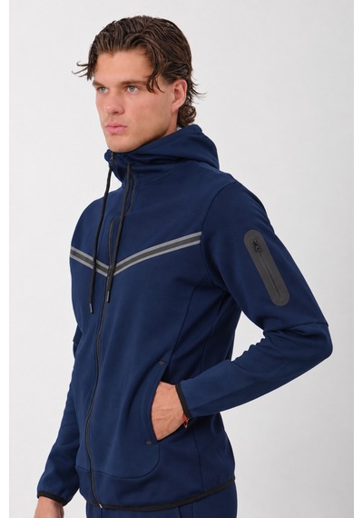 Dechers Erkek Siyah Tech Fleece Double Face Kapüşonlu Fermuarlı Eşofman Takımı - E228 Lacivert Dechers Erkek Siyah Tech Fleece Double Face Kapüşonlu Fermuarlı Eşofman Takımı - E228 Lacivert