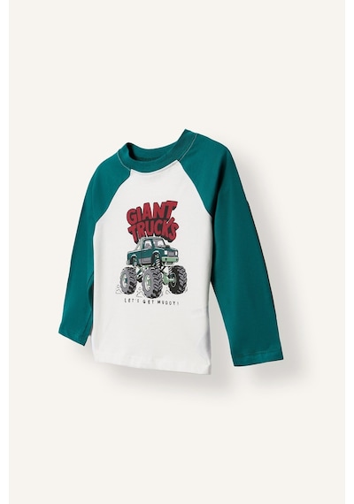 Defacto Oversize Reglan Kollu Baskılı 2li Uzun Kollu Tişört Erkek Bebek I0293a526aurd106 Kırmızı-rd106